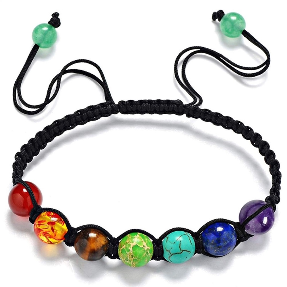 7 Chakra Natural Stone Yoga Bracelet